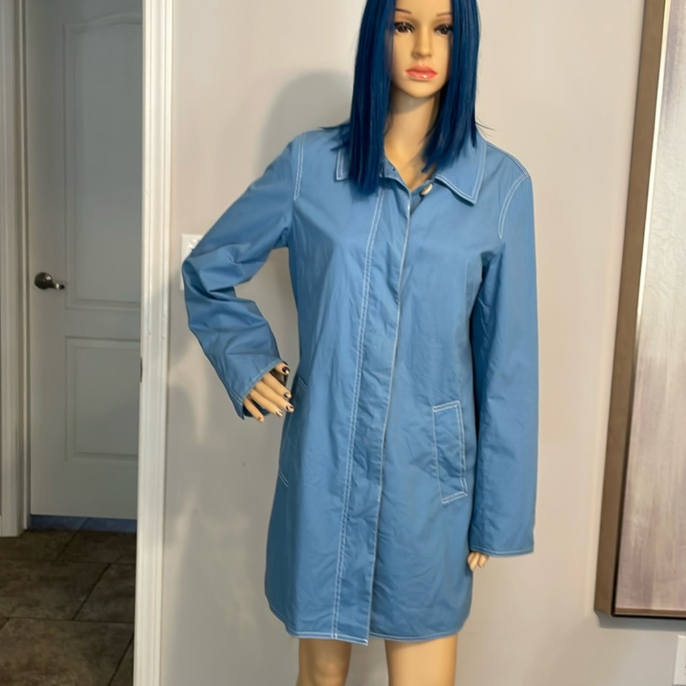 Coach Blue Spring Signature Collection Lined Trench Coat Medium